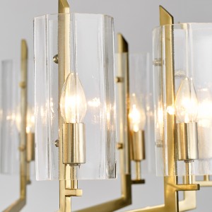 โมเดิร์นอร์ดิกโลหะแก้วโคมไฟระย้าบรรยากาศหรูหรา Km2132