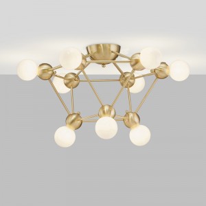 ใหม่แก้วที่เรียบง่ายศิลปะโลหะบุคลิกภาพแฟชั่นโคมระย้า Km2134