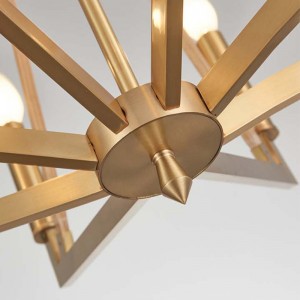 Simple โคมระย้าไม้เหล็กสร้างสรรค์ Home Hotel Km2122