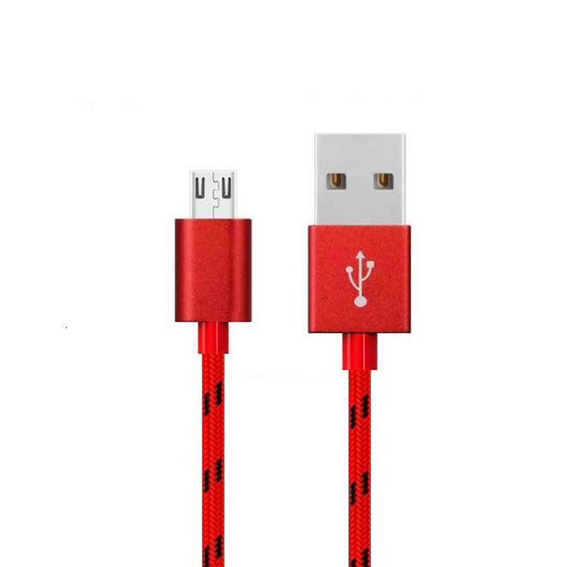 สายดาต้าไนล่อนถักเปียแบบไมโครเป็น usb