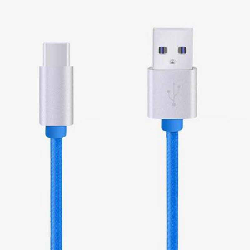 สายเคเบิลข้อมูลไนล่อน Briaded Type-C เป็น USB