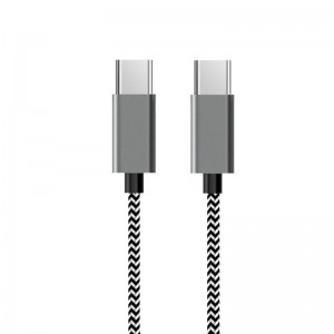 Type-C ถึง Type-C สายเคเบิลข้อมูล briaded ไนล่อน