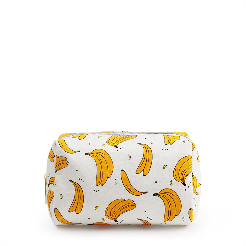 กระเป๋าเครื่องสำอางยอดนิยม Banana Fiber ของ Twill 100%