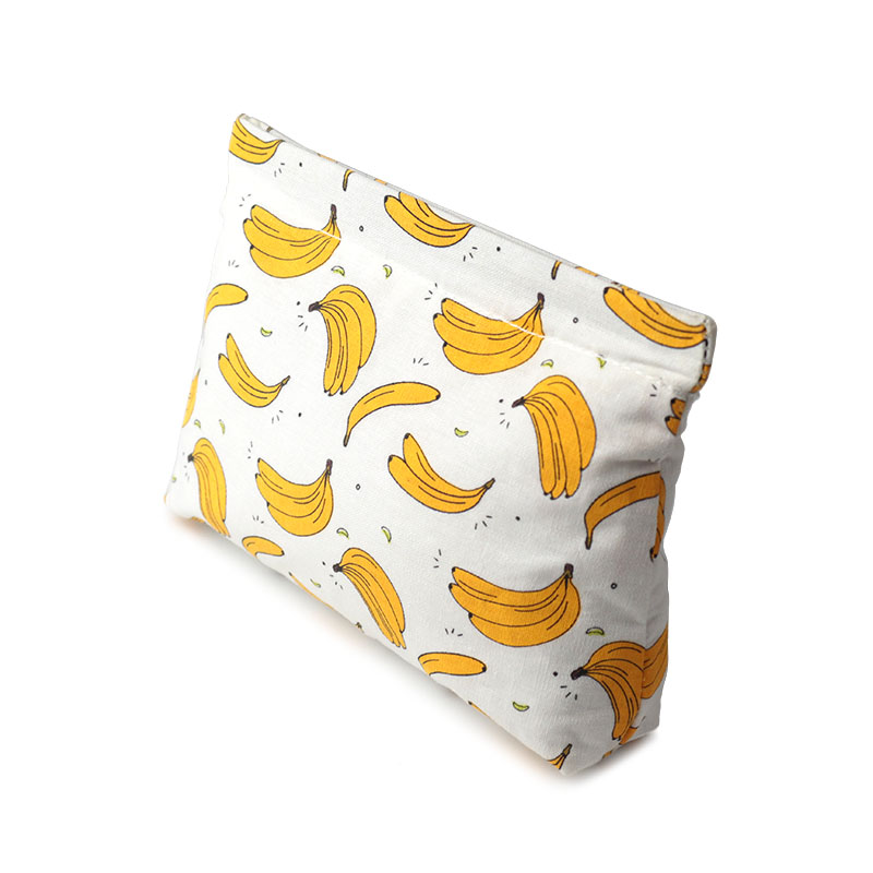 กระเป๋าเครื่องสำอางยอดนิยมใยกล้วยธรรมชาติ 100%