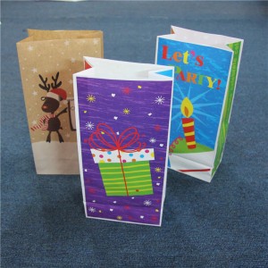 พิมพ์ถุงกระดาษออกแบบถุงของขวัญขนาดเล็กคราฟท์วัสดุสำหรับถุงบรรจุภัณฑ์