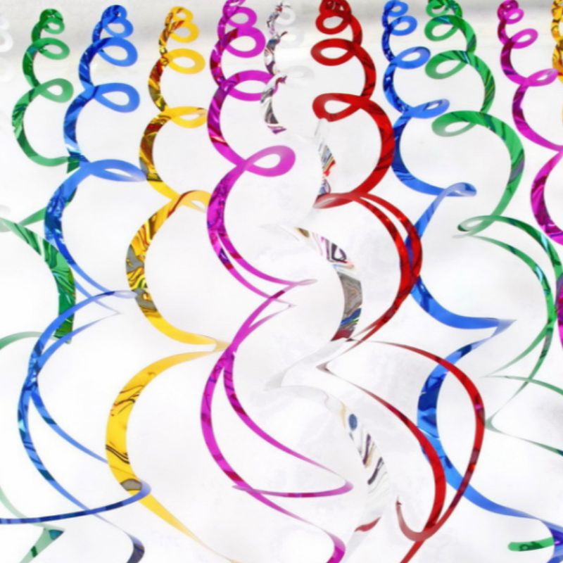 คลับพรรคตกแต่งฟอยล์สีทองเพดาน Swirls ตกแต่งแขวน