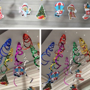 คลับพรรคตกแต่งฟอยล์สีทองเพดาน Swirls ตกแต่งแขวน