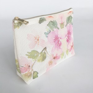 แฟชั่นพิมพ์ดอกไม้ผู้หญิงกระเป๋าเครื่องสำอางส่วนบุคคล