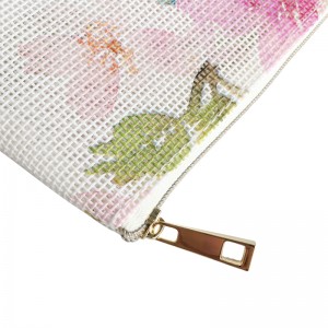 แฟชั่นพิมพ์ดอกไม้ผู้หญิงกระเป๋าเครื่องสำอางส่วนบุคคล