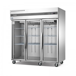 ตู้โชว์แสดงสแตนเลสสตีลแบบเต็มตู้เย็น