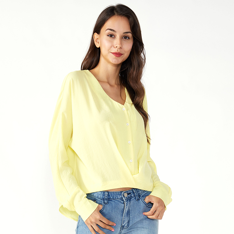 เสื้อชีฟองแขนยาวผู้หญิง