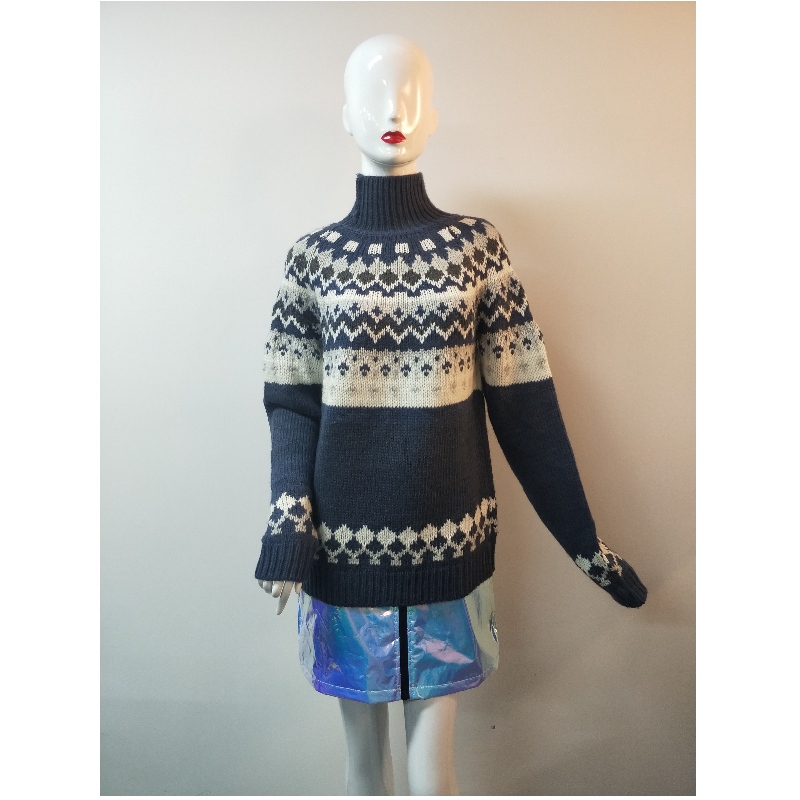 BLUE ABIGAIL FAIRISLE ลวดลายจัมเปอร์ RLWS0014F