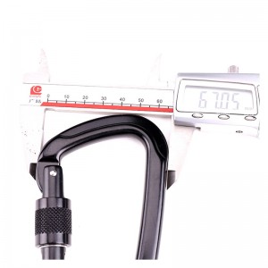 อลูมิเนียมอัลลอยด์กลางแจ้งพร้อมตัวล็อค carabiner ภูเขาปีนเขาชนิด D