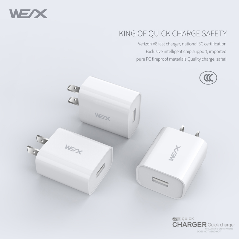 WEX - สายชาร์จ V8, ที่ชาร์จผนัง, อะแดปเตอร์