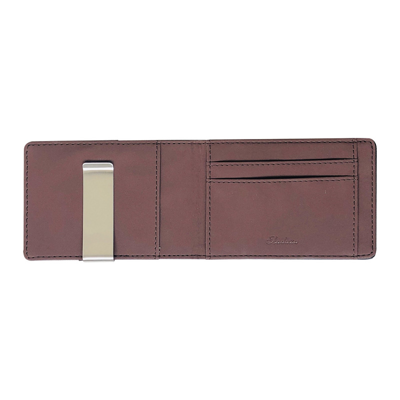 HD0827 - กระเป๋าเงิน Cross Pu สำหรับผู้ชายพร้อมกระเป๋าเงินสั้นสำหรับใส่เงินสแตนเลส