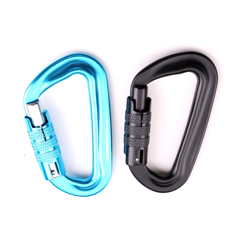 ตะขอกลางแจ้งปีนหน้าผาตั้งแคมป์ล็อคหลัก carabiner มัลติฟังก์ชั่นถั่วภูเขาตะขอหัวเข็มขัดปีนเขากลางแจ้งความเร็วลดลงอุปกรณ์ล็อคความปลอดภัยละเอียดหลุม d- ประเภทสกรูล็อคหลักการบินอลูมิเนียม