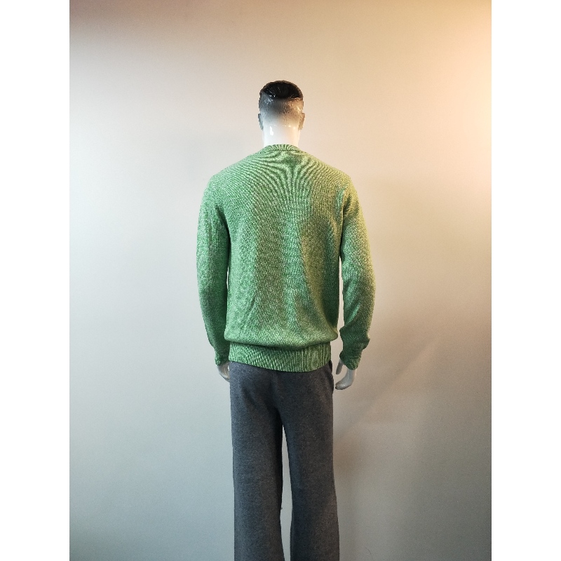 AVOCADO GREEN CREW NECK SWEATER SWMS0027F