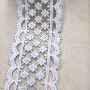 ลูกไม้ผ้าไหมนม # 3， ลูกไม้โพลีเอสเตอร์ / ไนลอน lace ลูกไม้ผ้าฝ้าย