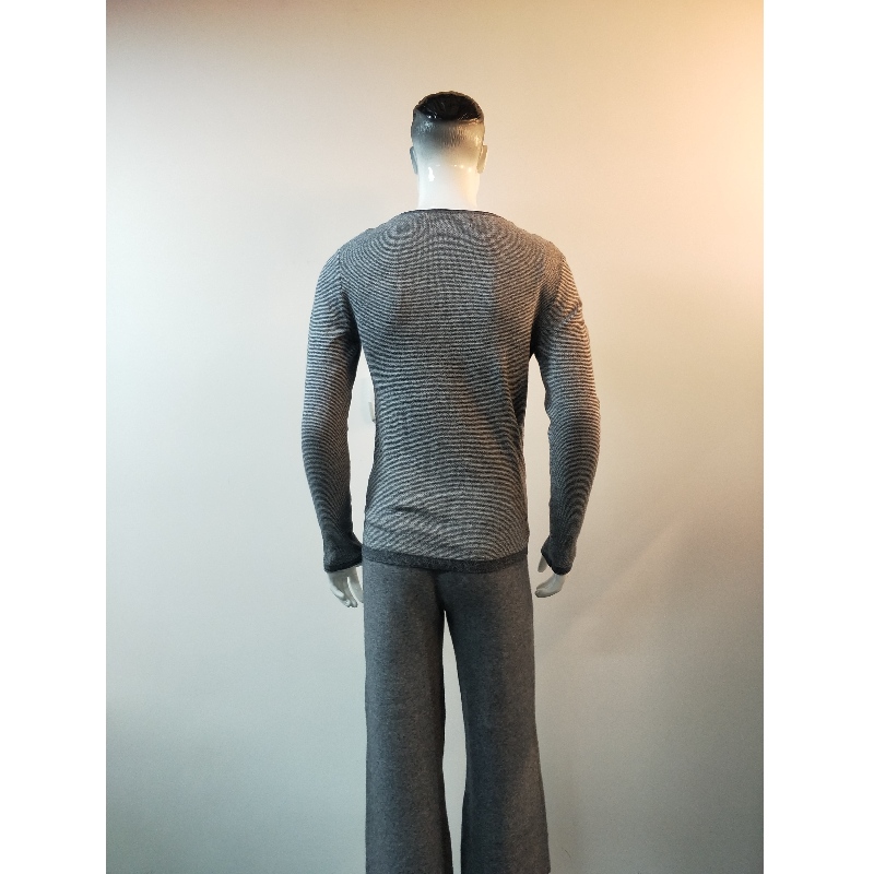 GREY CREW NECK SWEATER RLMS0061F