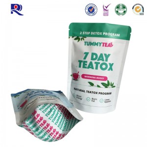 พิมพ์และเคลือบถุงยืนกับซิปพับหรือซิป