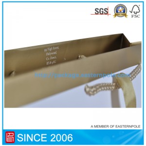 ถุงกระดาษพิมพ์สี Pantone ออกแบบปั๊มฟอยล์