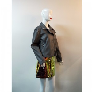 แจ็คเก็ต BLACK PU BIKER รุ่น RLWPJ0014N