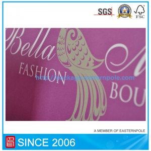 ถุงกระดาษสีม่วงหูจับผูกปม