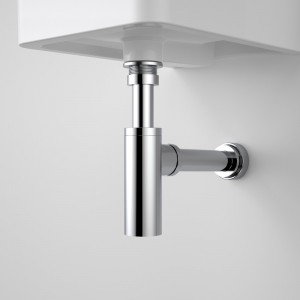 ห้องน้ำใต้อ่างซิงก์ท่อระบายน้ำขวดดักทองแดง