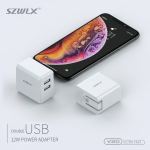 WEX v20 คู่ USB ชาร์จผนังกับพับปลั๊กเชื่อมต่อที่ใช้กับ iPhone x -8 และบัญชีสำหรับบัญชีและบัญชีแยกประเภท 6S และ iPad แอร์มินิ 3 -gallaxy s7 s7 s6 ejge...