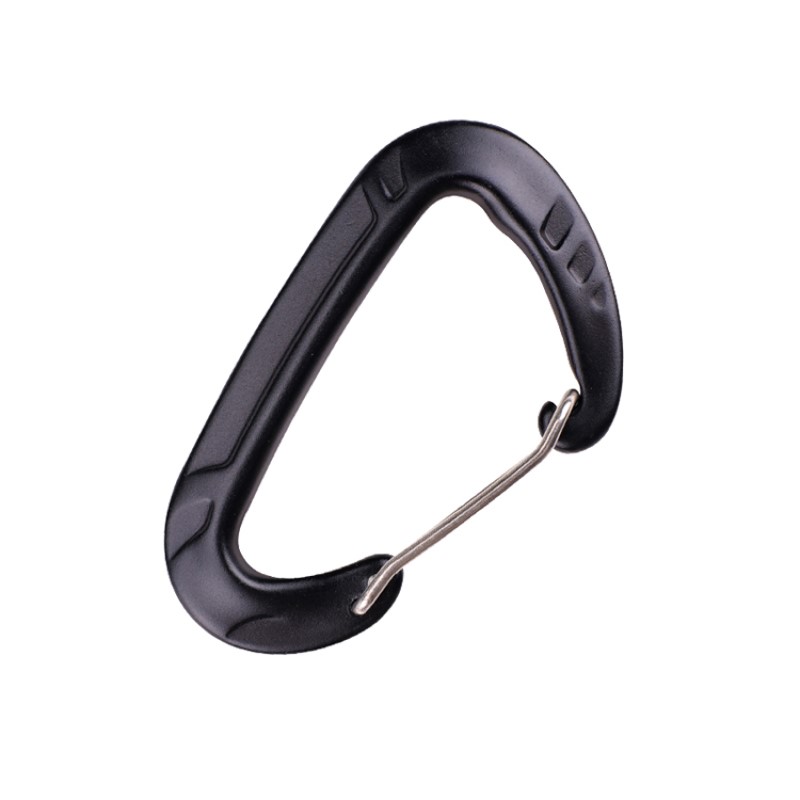 ตะขอกลางแจ้งปีนหน้าผาค่ายหลักล็อคร็อค carabiner กลางแจ้งล็อคด่วนด่วนตกอย่างรวดเร็วอุปกรณ์ความปลอดภัยล็อคละเอียดหลุม D สแตนเลสสปริงบาร์ล็อคล็อคหลักการบินอลูมิเนียม