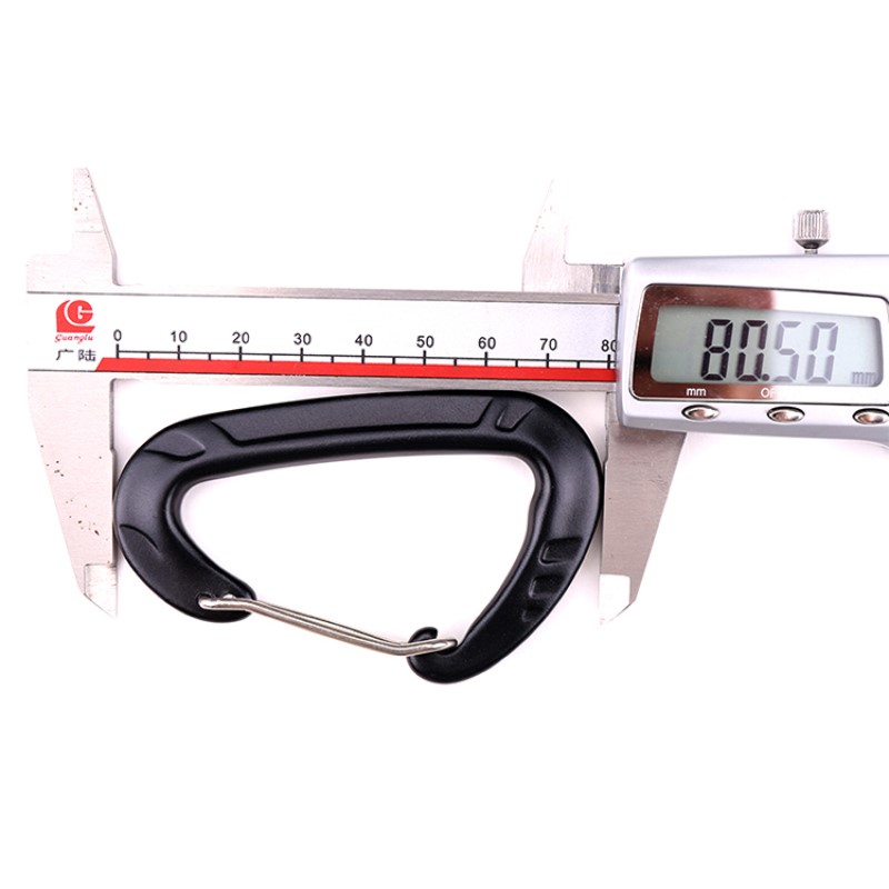 ตะขอกลางแจ้งปีนหน้าผาค่ายหลักล็อคร็อค carabiner กลางแจ้งล็อคด่วนด่วนตกอย่างรวดเร็วอุปกรณ์ความปลอดภัยล็อคละเอียดหลุม D สแตนเลสสปริงบาร์ล็อคล็อคหลักการบินอลูมิเนียม