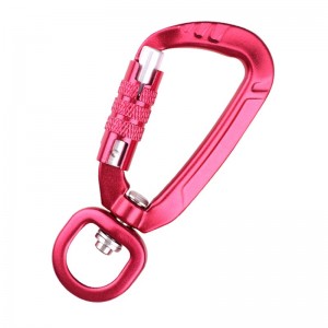 ตะขอกลางแจ้งปีนเขาตั้งแคมป์ carabiner carabiner มัลติฟังก์ชั่ขั้นตอนที่สองหัวเข็มขัดปีนเขาหัวเข็มขัดหัวเข็มขัดกลางแจ้งจับรวดเร็วด...