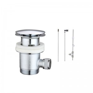 ที่กรองขยะในอ่างป๊อปอัพ Chrome พร้อมก้านดึง