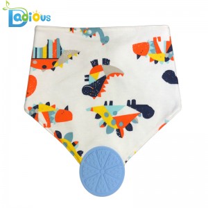 ผ้าฝ้าย 100% Bibs ทารกสำหรับเด็กผู้หญิงการงอกของฟันยางกัดผ้าพันคอเอี๊ยมการงอกของฟันผ้ากันเปื้อนผ้าพันคอสำหรับเด็ก
