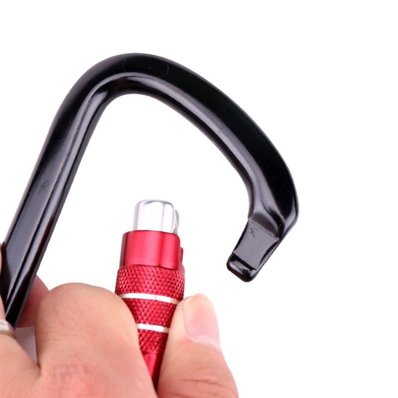 ตะขอกลางแจ้งปีนหน้าผาตั้งแคมป์หลักล็อค c arabiner มัลติฟังก์ชั่นอ่อนนุช carabiner กลางแจ้งด่วนจับตกอย่างรวดเร็วอุปกรณ์ความปลอดภัยล็อคละเอียดหลุม d- ประเภทลวดล็อคล็อคหลักการบินอลูมิเนียม