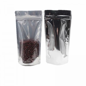 ถุงบรรจุอาหารพลาสติกใสป้องกันกลิ่นด้านหน้ามีซิปปิดผนึก