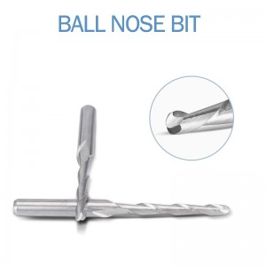 เราเตอร์ CNC บิต 1/8” ก้านปลายจมูกโรงงานปลายลูก 2 มม. ตัด Dia 2-Flute เกลียว Upcut ตัดกัดแกะสลักแกะสลักชุดเครื่องมือเหล็กทังสเตน 17 มิลลิเ...