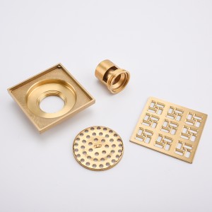 ช่องระบายน้ำฝักบัวแบบตื้นบนพื้นคอนกรีต