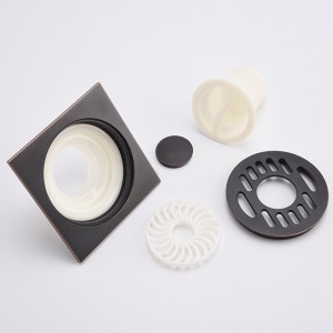 เครื่องซักผ้ารูปแบบสีดำกรองห้องอาบน้ำฝักบัวโบราณท่อระบายน้ำอุด