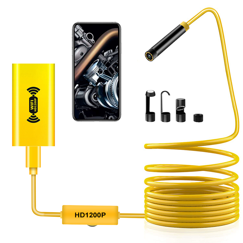 Wireless Endoscope 2.0 Megapixels HD WiFi กล้อง Borescope Micro Interface การตรวจสอบกันน้ำงู Camerafor Android, iOS และ Windows, iPhone, Samsung, แท็บเล็ต, Mac