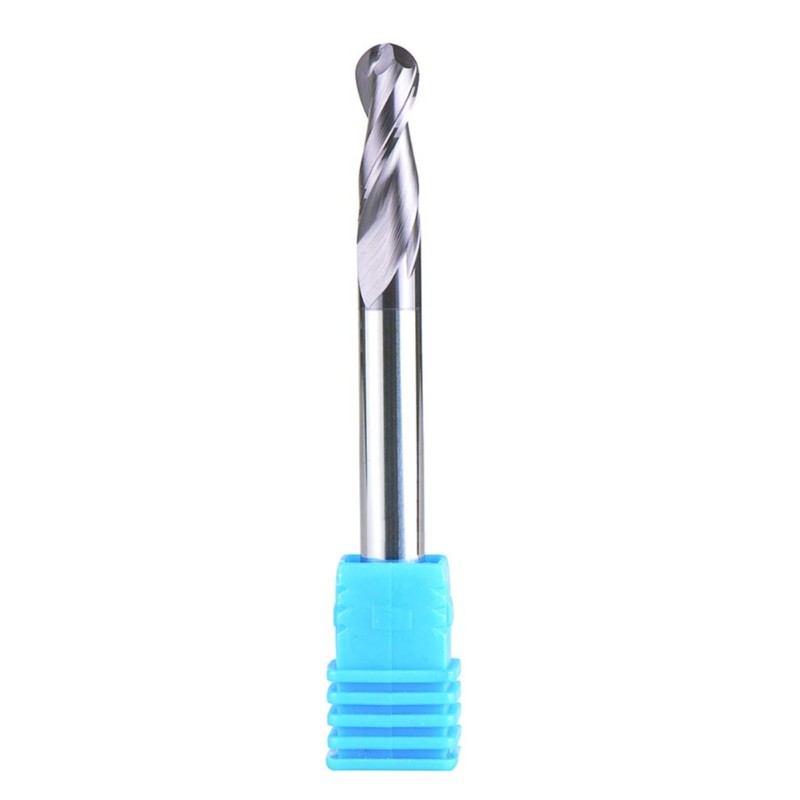บอลจมูกคาร์ไบด์ End Mill CNC ตัดเราเตอร์บิตคู่ขลุ่ยเกลียวมิลลิ่งเครื่องมือ 1/4 นิ้วก้านกับ 3 นิ้วกว่าความยาว