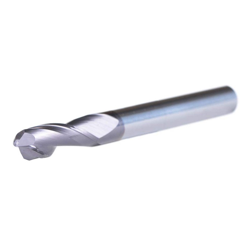 บอลจมูกคาร์ไบด์ End Mill CNC ตัดเราเตอร์บิตคู่ขลุ่ยเกลียวมิลลิ่งเครื่องมือ 1/4 นิ้วก้านกับ 3 นิ้วกว่าความยาว