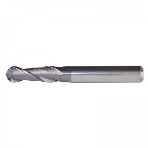 บอลจมูกคาร์ไบด์ End Mill CNC R Outer Bits เราเตอร์บิตขลุ่ยคู่เกลียวมิลลิ่งเครื่องมือ 3/8 นิ้วก้านกับ 3 นิ้ว OVL