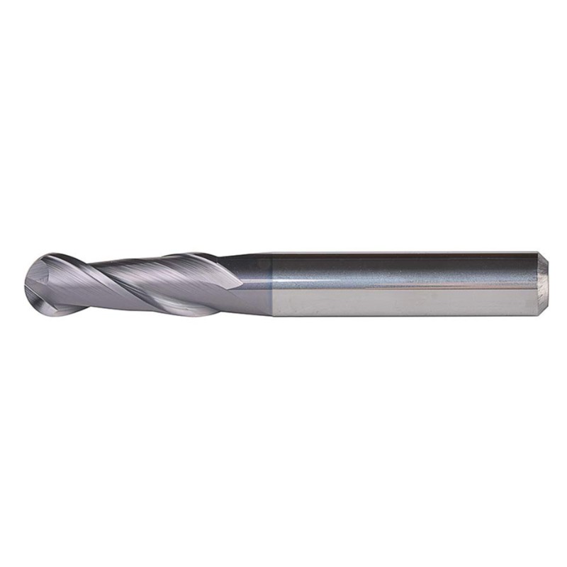 บอลจมูกคาร์ไบด์ End Mill CNC R Outer Bits เราเตอร์บิตขลุ่ยคู่เกลียวมิลลิ่งเครื่องมือ 3/8 นิ้วก้านกับ 3 นิ้ว OVL