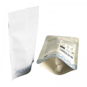 อลูมิเนียมฟอยล์ยืนขึ้นกระเป๋าสำหรับถุงพลาสติกผงชาเขียวที่มีถุงซิปราคาถูก