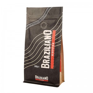 Zip Lock 100 กรัมบรรจุภัณฑ์กาแฟยืนขึ้นกระเป๋ากระเป๋าและถุงกาแฟ 1 กิโลกรัมพร้อมวาล์ว degassing และถุงกาแฟพิมพ์แบบกำหนดเองพร้อมวาล์ว