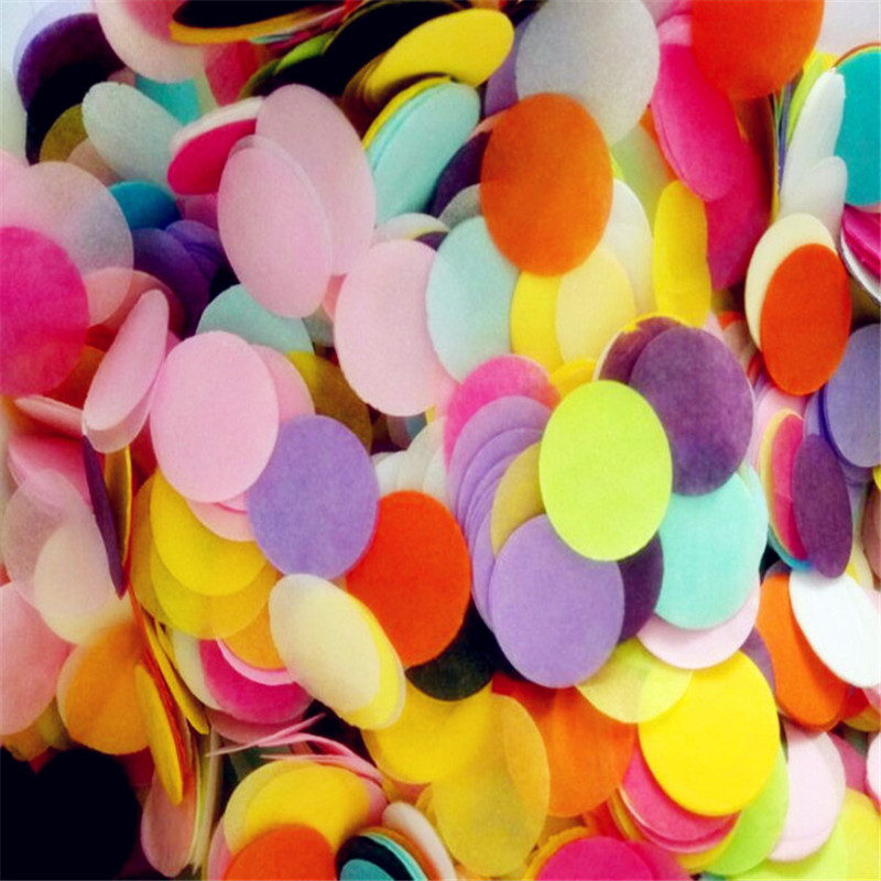 กระดาษ C Onfetti วงกลมจุดโปรดปรานแต่งงานแผนกต้อนรับส่วนหน้าโต๊ะกระจาย Confetti Gednder เปิดเผยทารกฝักบัววันเกิด