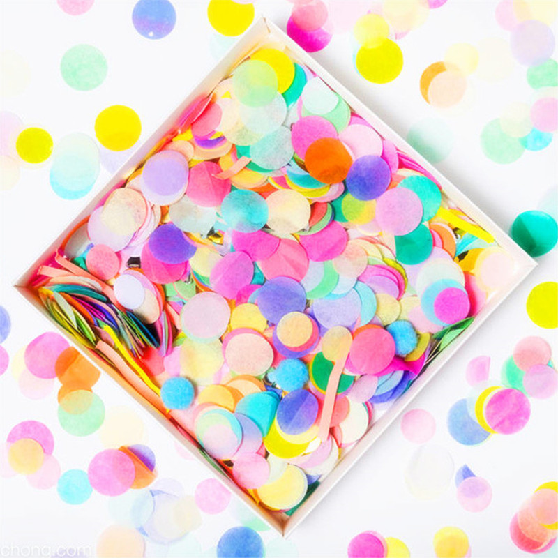กระดาษ C Onfetti วงกลมจุดโปรดปรานแต่งงานแผนกต้อนรับส่วนหน้าโต๊ะกระจาย Confetti Gednder เปิดเผยทารกฝักบัววันเกิด