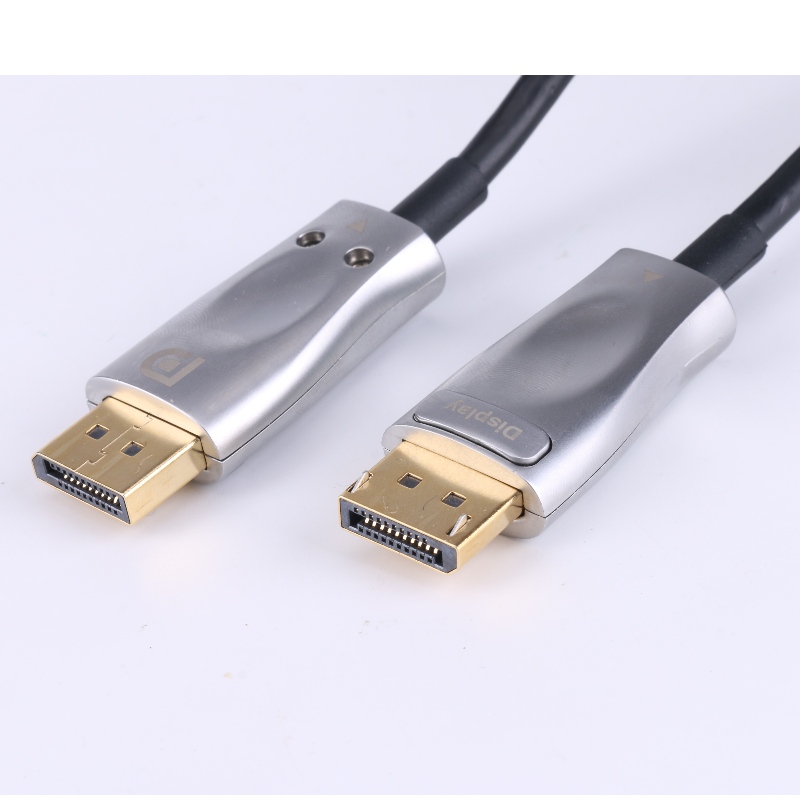 สายไฟเบอร์ออปติก Displayport เคเบิ้ลไฟเบอร์ออปติกความเร็วสูง 32.4 Gbps 8K @ 60Hz @ 4KHz 165Hz 2K @ 144Hz DP1.4 Fiber DP ถึง DP Cable