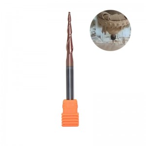 ลูกชิ้นวิทยุปลาย Mill 1/4 \"ก้านที่มี 1.0 มิลลิเมตรบอลจมูก 4.82 องศาสำหรับเครื่องเราเตอร์ CNC 3D แกะสลักแกะสลักบิต...